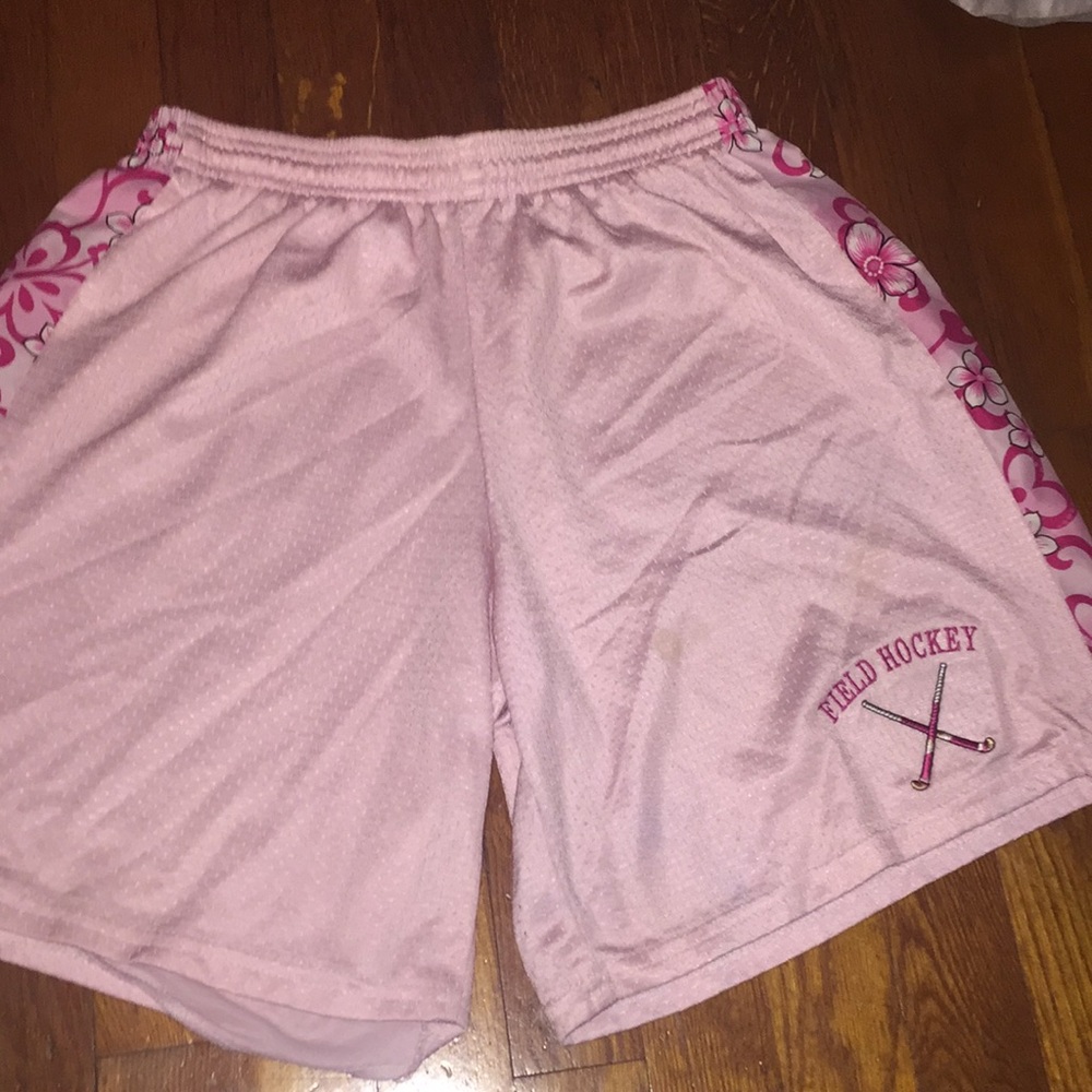 Women's pink field hockey shorts